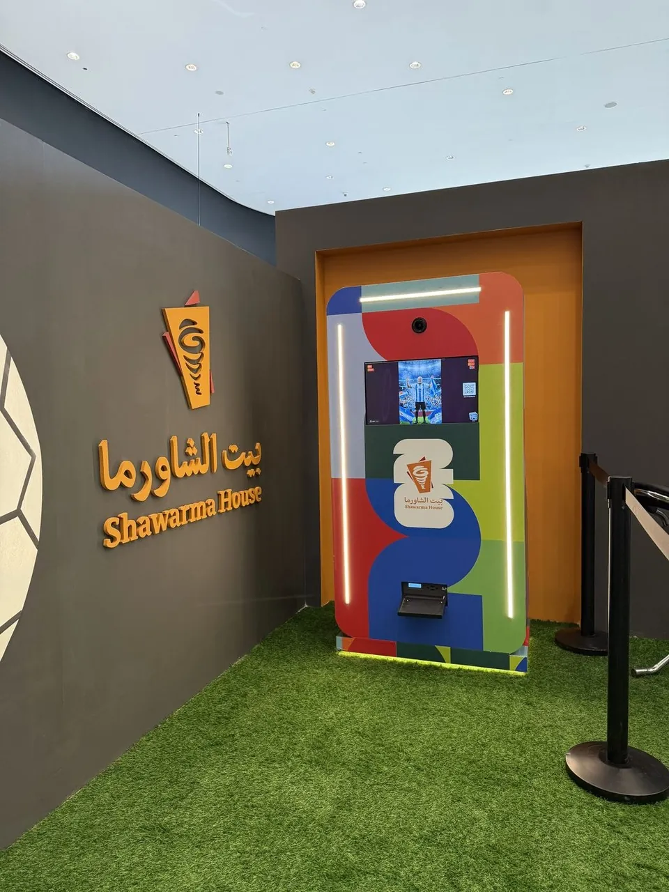 AI photo booth at Shawarma House's football activation