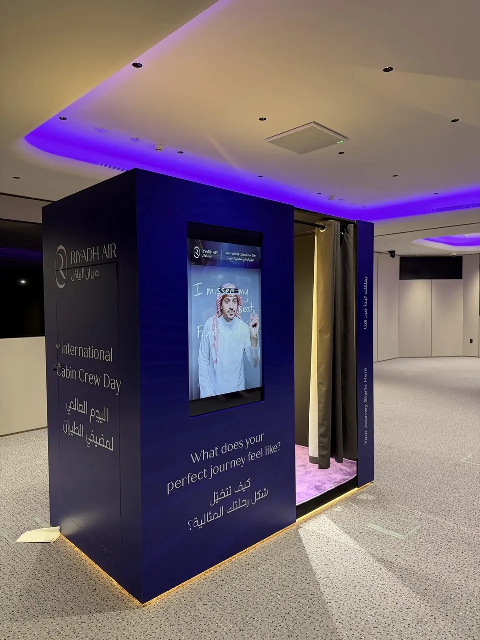 Signature Booth cabin at Riyadh Air's International Cabin Crew Day
